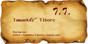 Tamaskó Tiborc névjegykártya